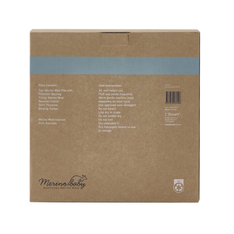 Merino Baby Australian Wool Cot Underlay - Cream - Image 11