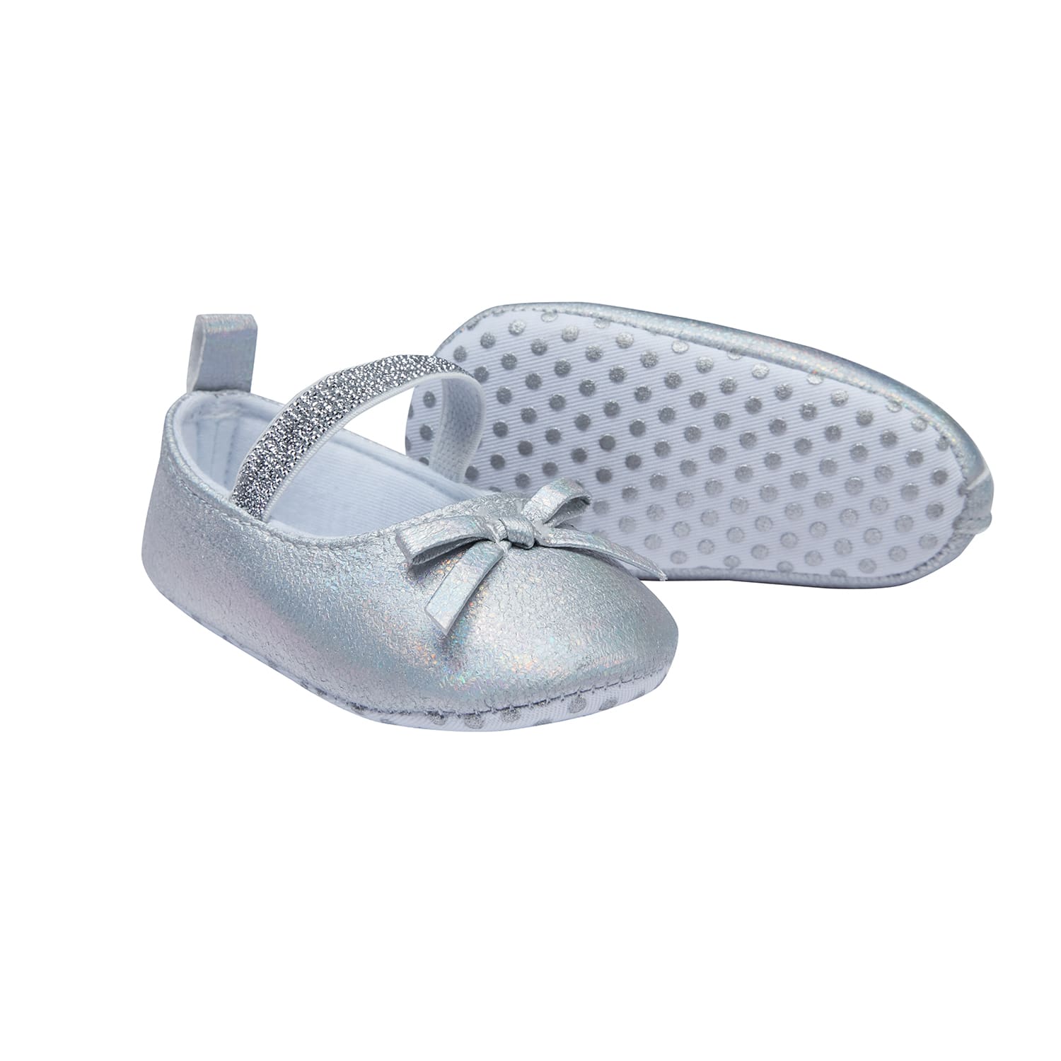 Snugtime Flower Mary Jane- Silver - Image 2