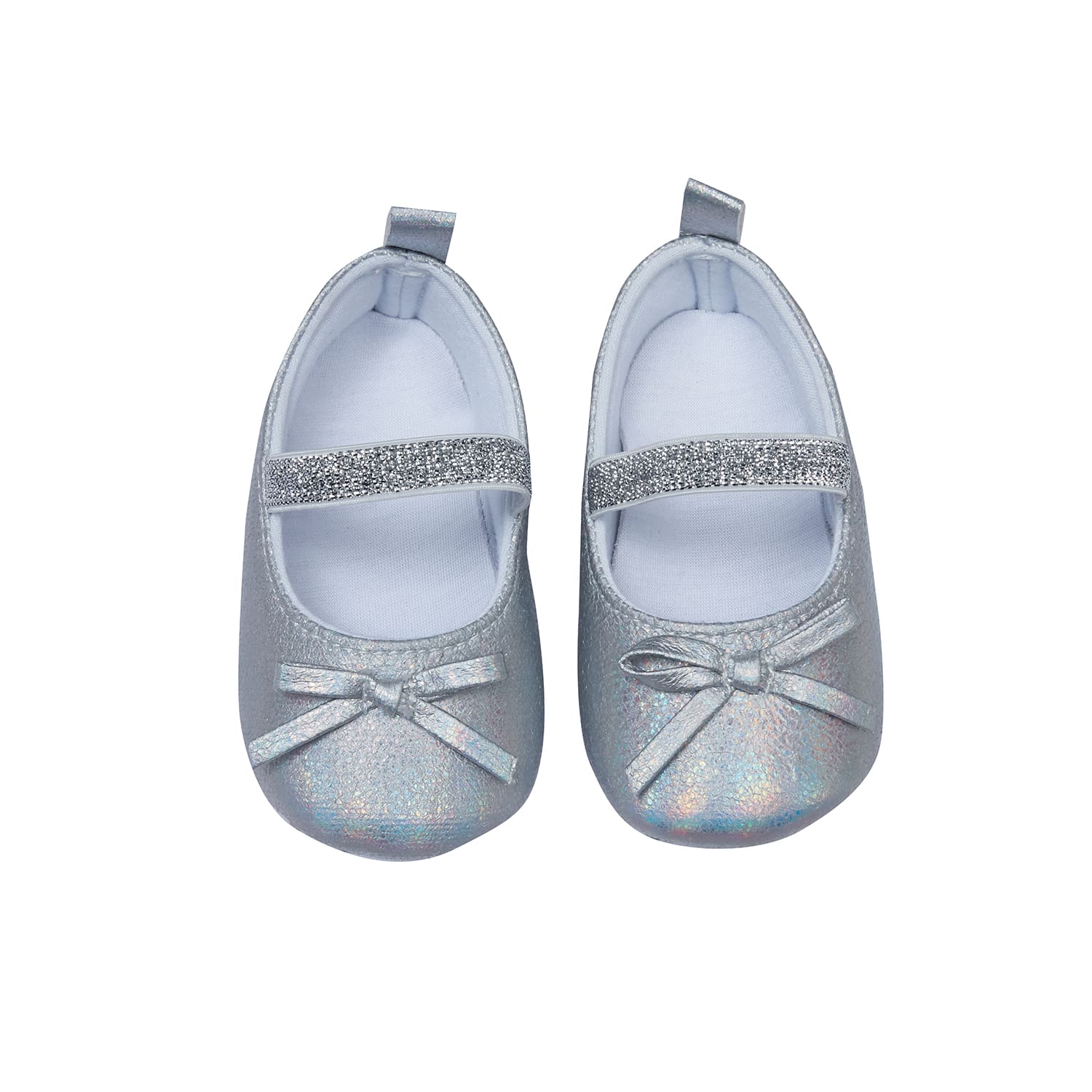 Snugtime Flower Mary Jane- Silver