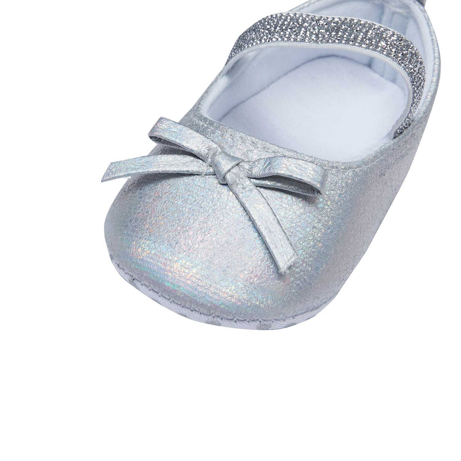 Snugtime Flower Mary Jane- Silver - Image 5