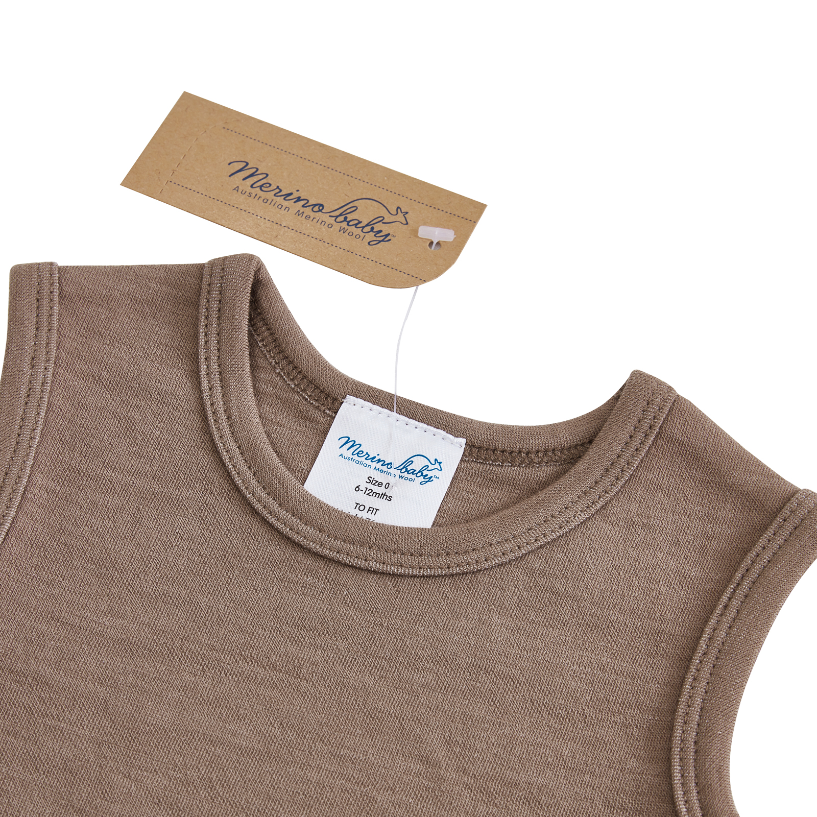 Merino Baby Merino Vest- Brown Marle - Image 3