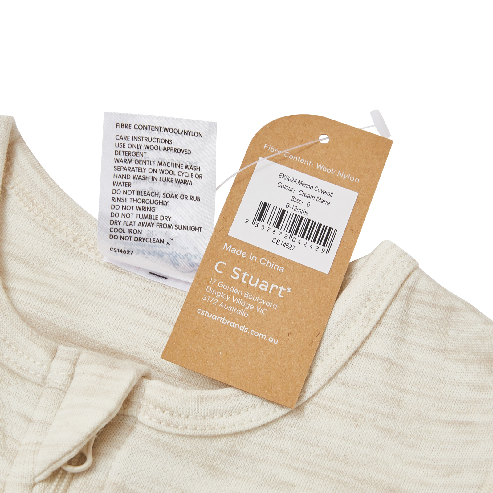 Merino Baby Merino Coverall-Cream Marle - Image 4