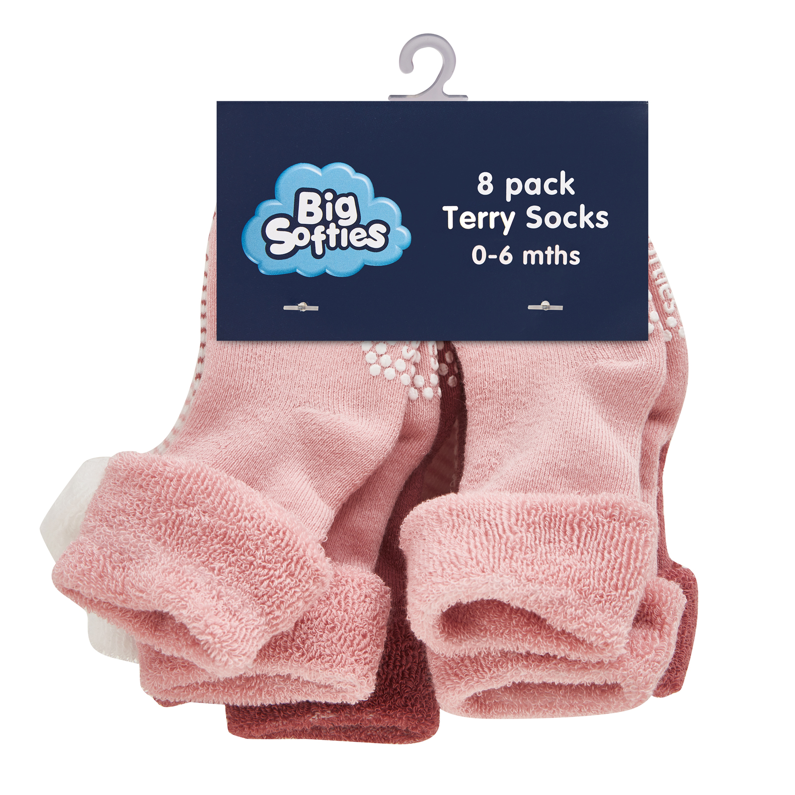 Big Softies 8-Pairs Anti-slip Terry Socks Girl