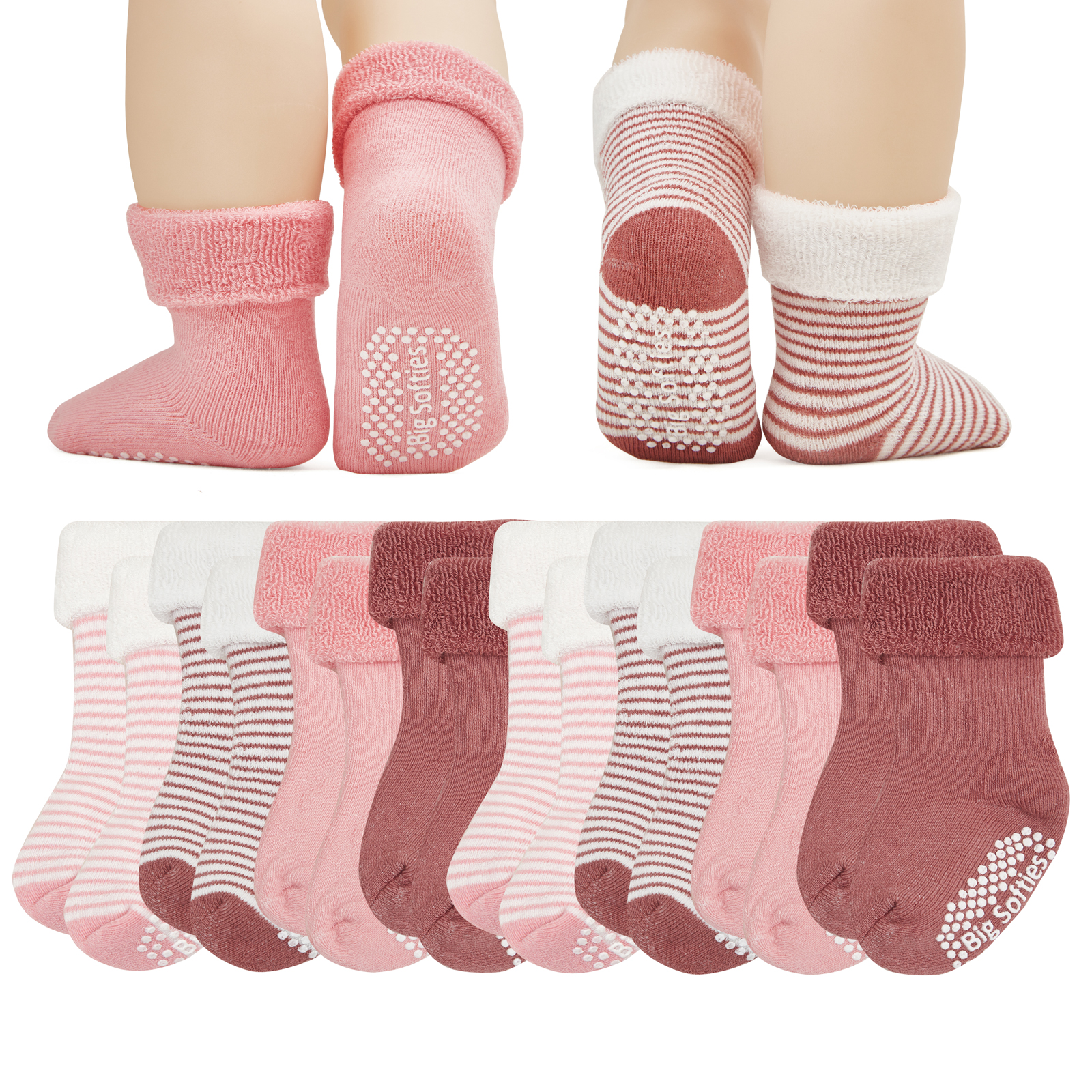 Big Softies 8-Pairs Anti-slip Terry Socks Girl - Image 3