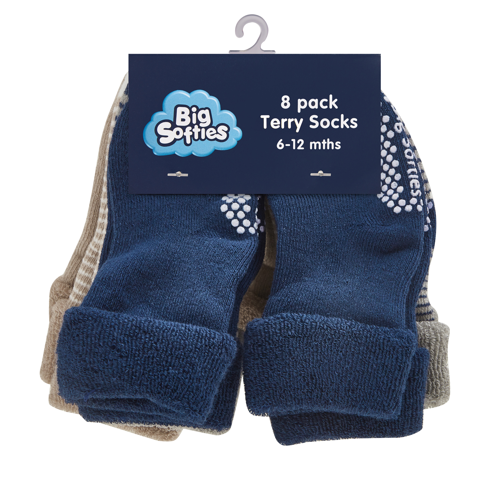 Big Softies 8-Pairs Anti-slip Terry Socks Boy