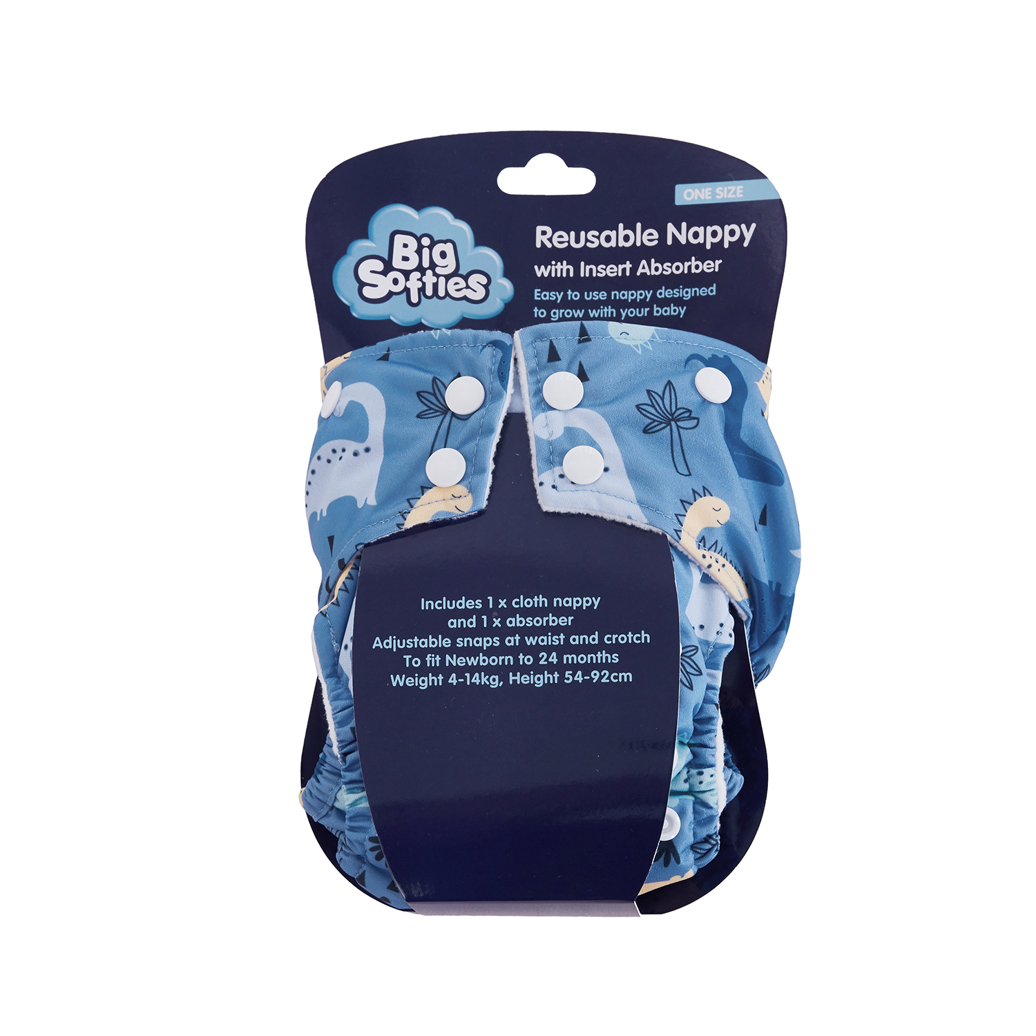 Big Softies Reusable Nappy with Insert Absorber - Assorted - Image 2