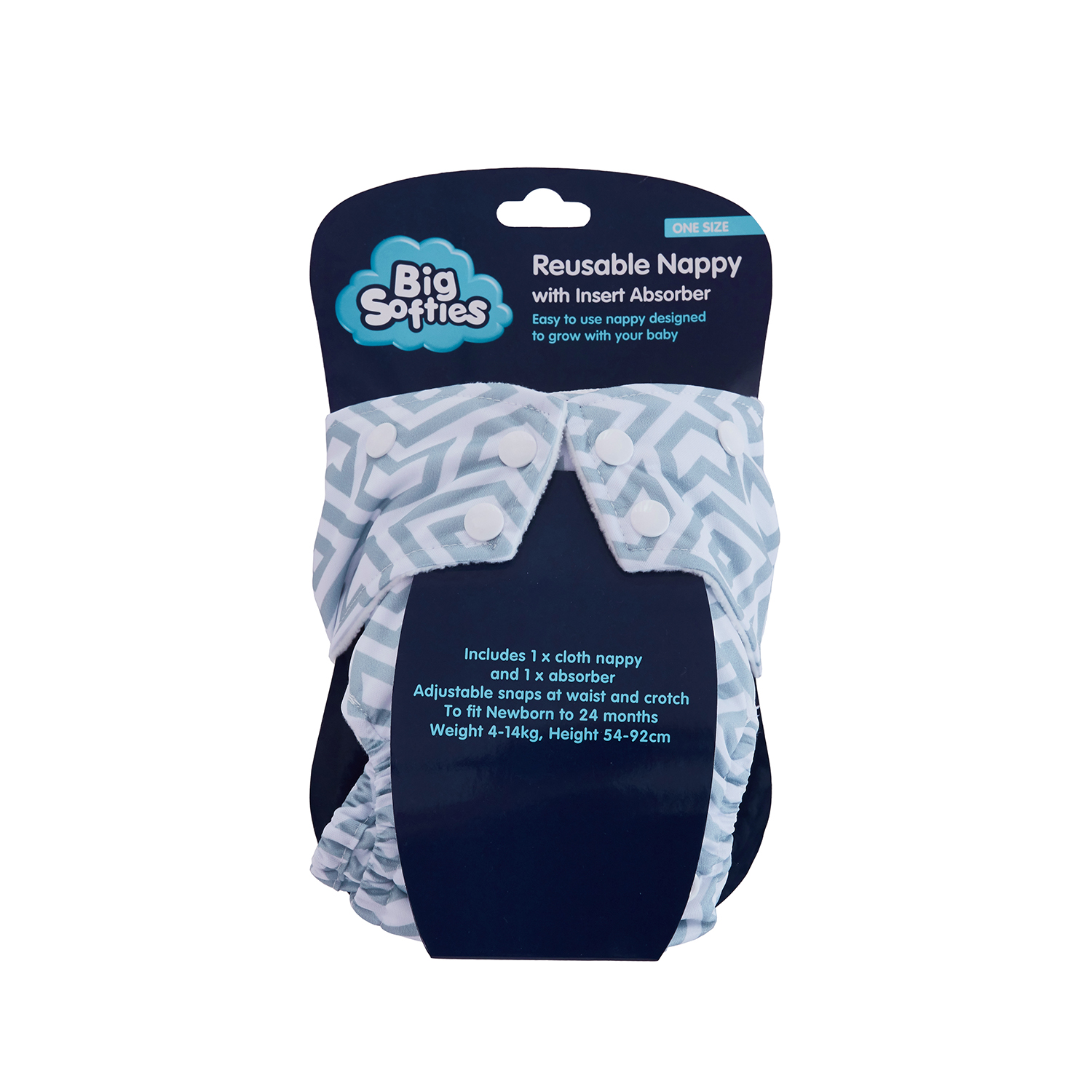 Big Softies Reusable Nappy with Insert Absorber - Assorted - Image 6