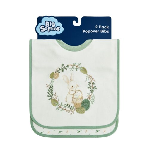 Big Softies 2 Pack Popover Bibs - Bunny