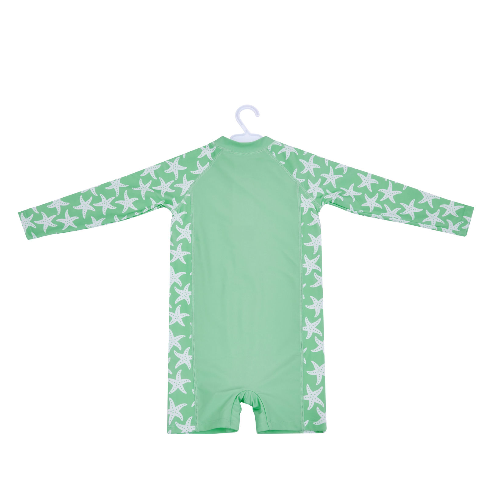 Big Softies 2pc Lined Swimsuit & Hat- Green Starfish - Image 3