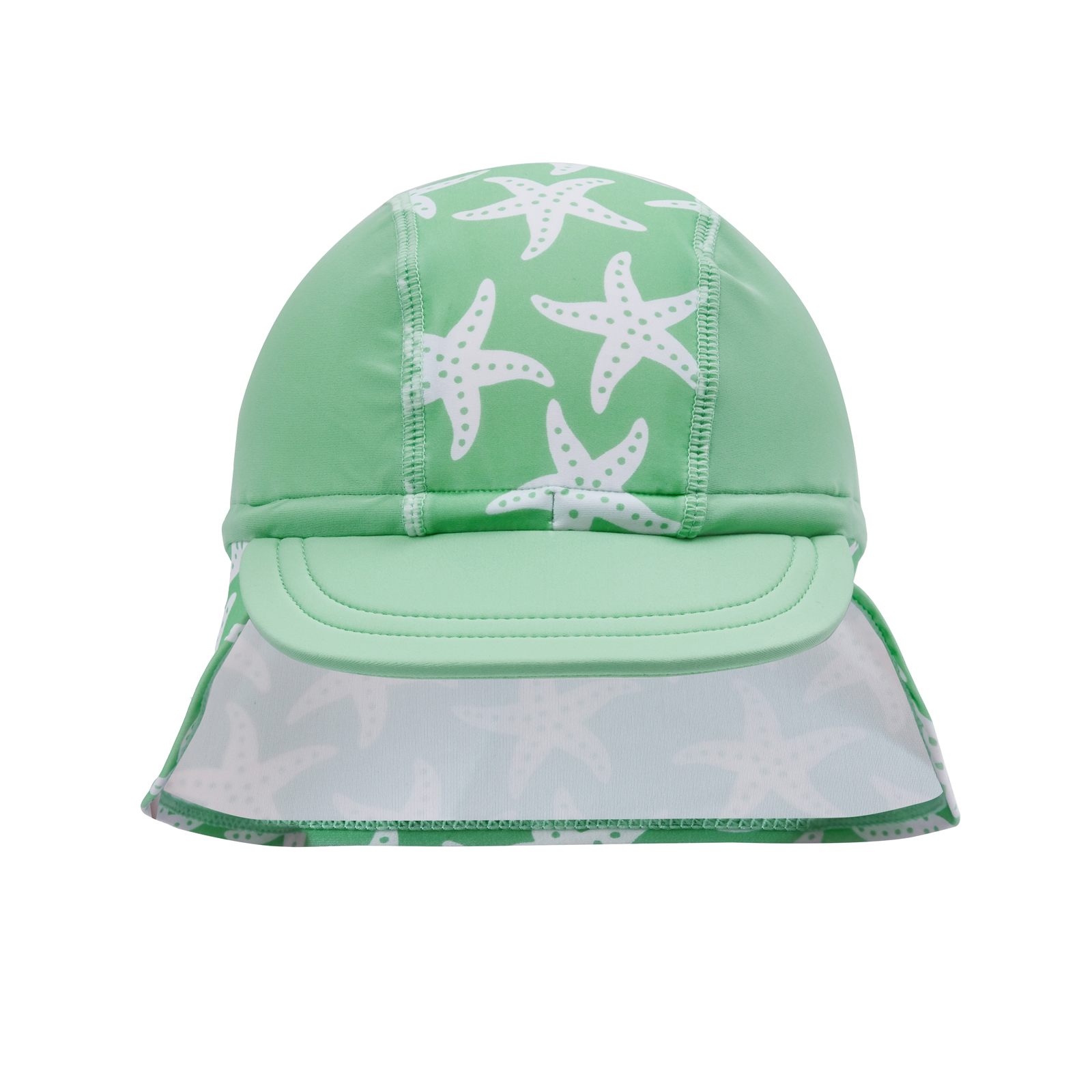 Big Softies 2pc Lined Swimsuit & Hat- Green Starfish - Image 5