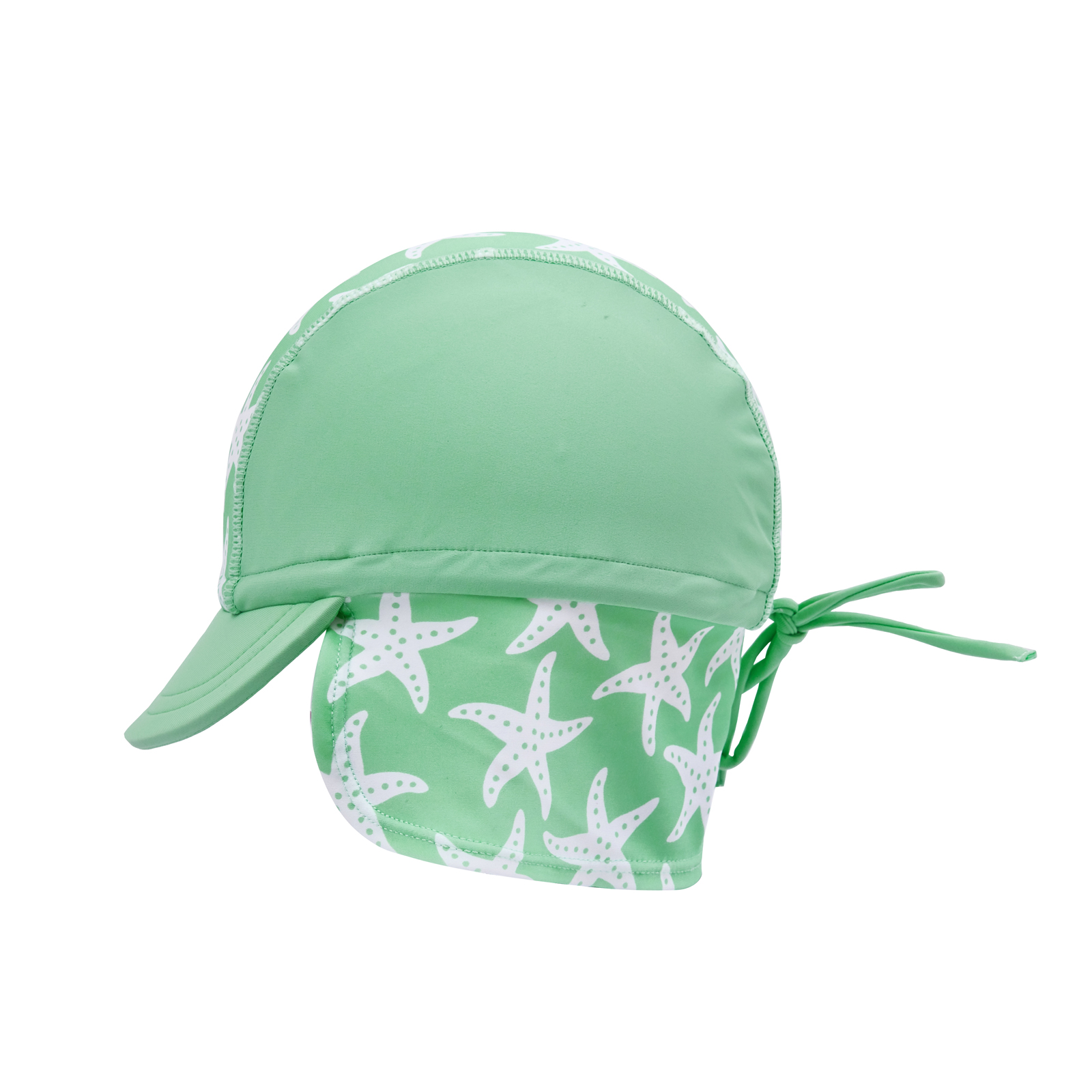 Big Softies 2pc Lined Swimsuit & Hat- Green Starfish - Image 4