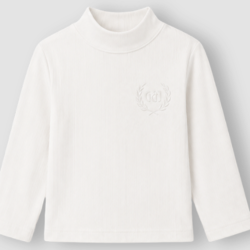 Long Sleeve Turtle Neck Skivvy - White